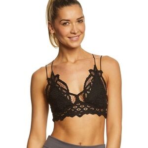 Free People Black Lace Bralette